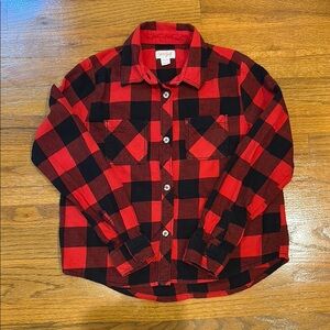 Cat & Jack Red and Black Checkered Shirt